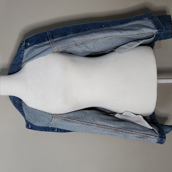 Nwt Frame Denim Le Studded Motif Denim Jacket - Picture 12 of 16